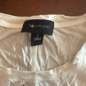 AB Studio Cream Casual Top